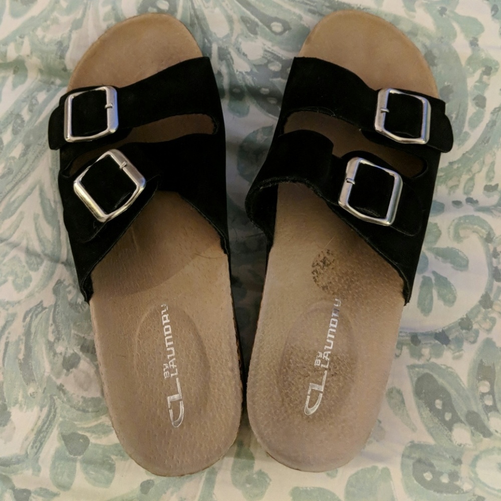 Size 9 black sandles